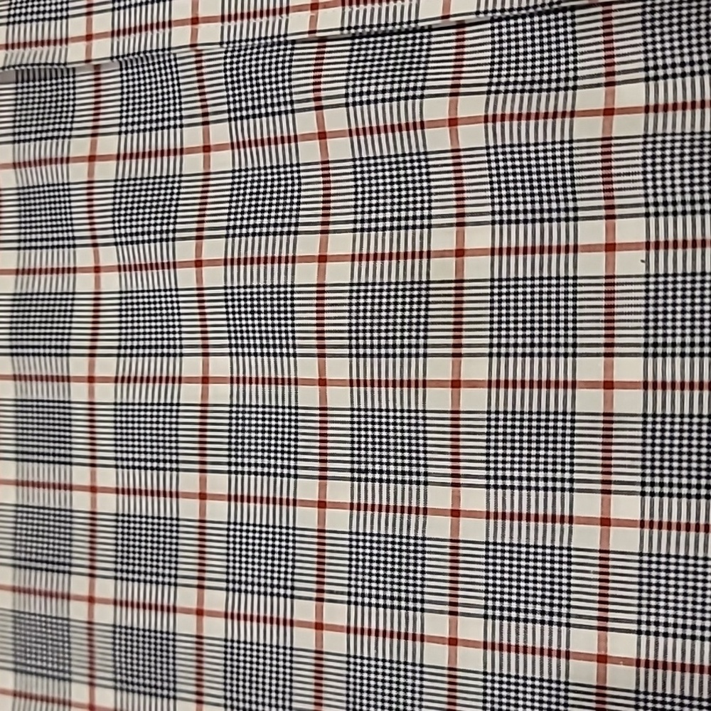 Tommy Hilfiger Plaid Wide Collar Regular Fit Sport Shirt Red Black 16.5 34/35 - Picture 7 of 10